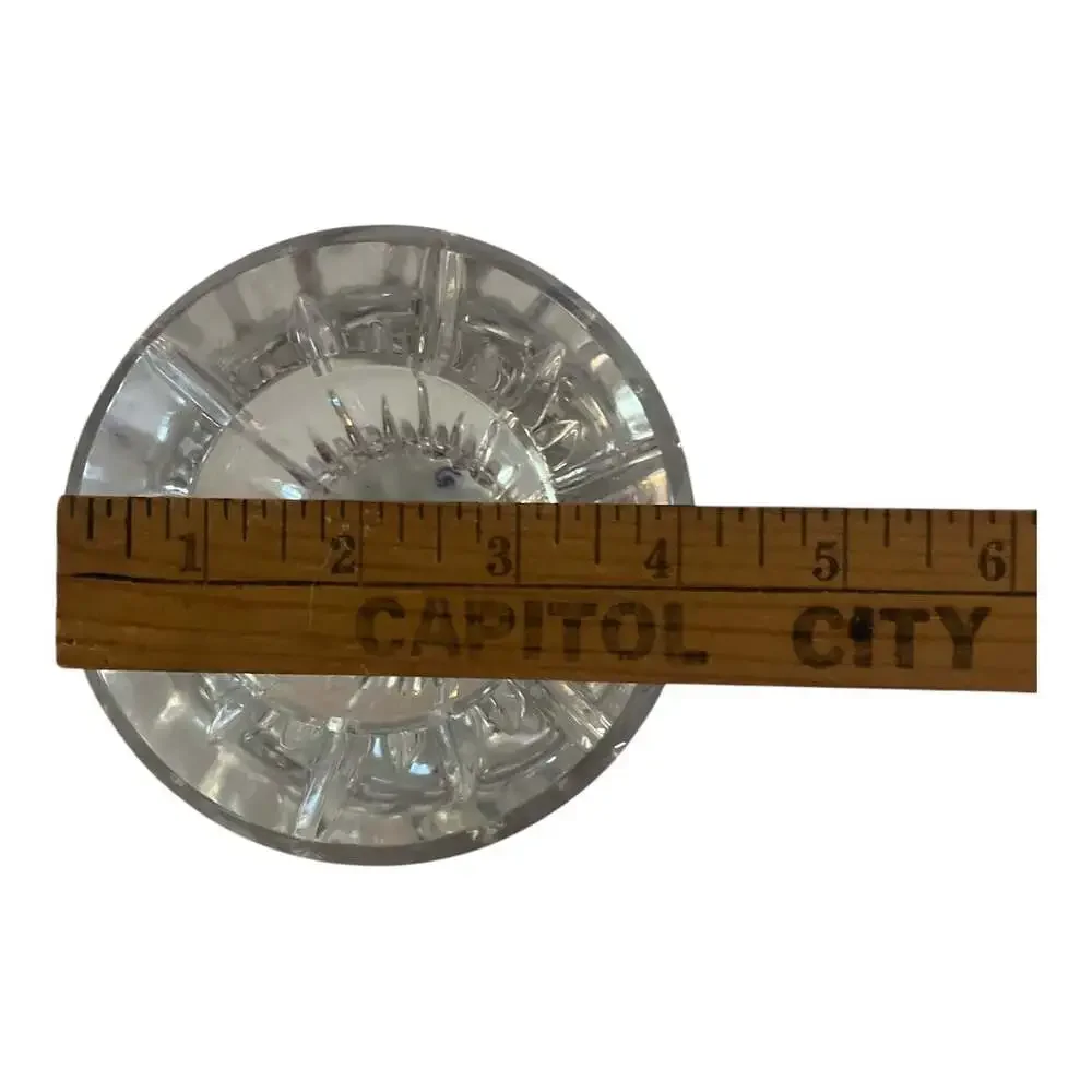 Vintage Clear Cut Crystal Votive Candle Holder / Small Bowl